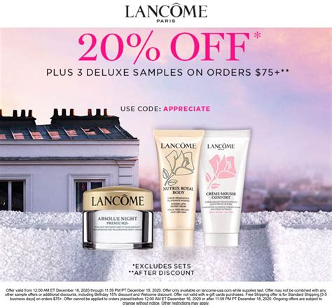 lancome foundation discount code.